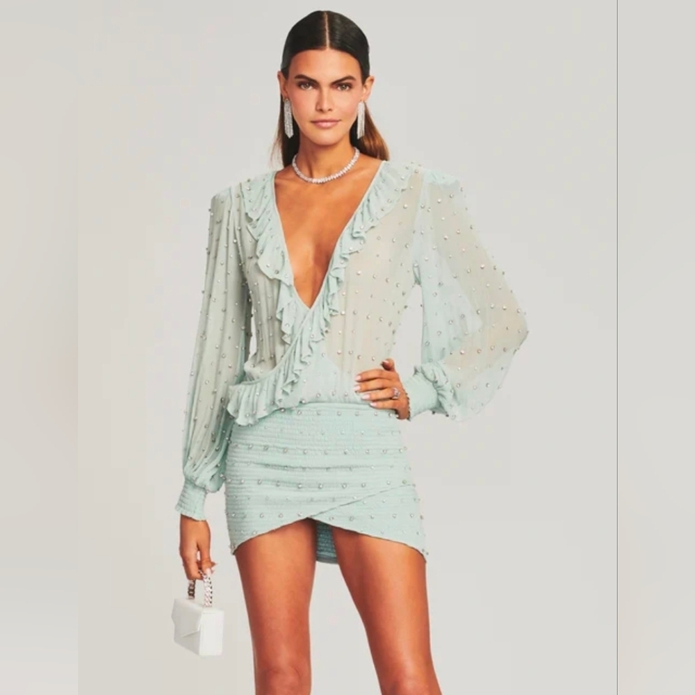 Retrofete Lennon Ruffle Mini Dress